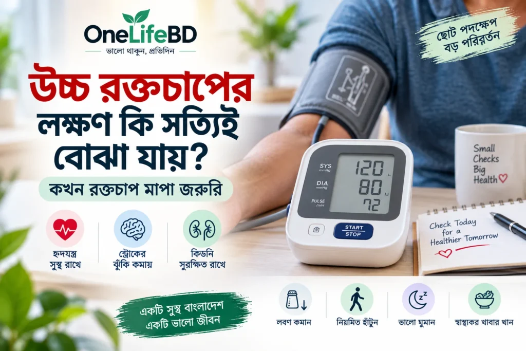 উচ্চ রক্তচাপের লক্ষণ কি সত্যিই বোঝা যায়? কখন রক্তচাপ মাপা জরুরি