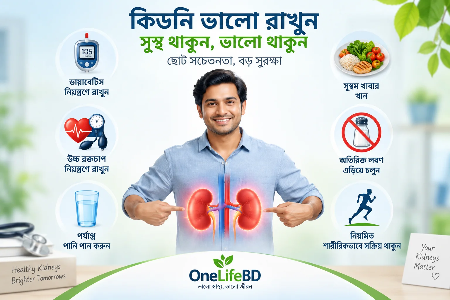 কিডনি রোগের লক্ষণ এবং কিডনি পরীক্ষার প্রয়োজনীয় তথ্য